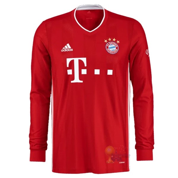 Calcio Maglie Home Manica lunga Bayern München 2020 2021 Rosso